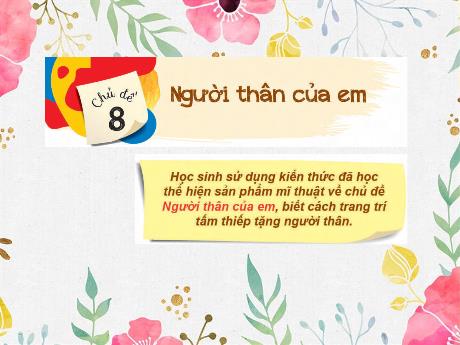 Bài giảng Mĩ thuật Lớp 1 (Kết nối tri thức) - Chủ đề 8: Người thân của em - Năm học 2024-2025 - Đặng Thị Hằng