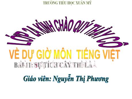 Bài giảng Tiếng Việt Lớp 2 (Kết nối tri thức) - Bài 11: Sự tích cây thì là - Năm học 2024-2025 - Nguyễn Thị Phương