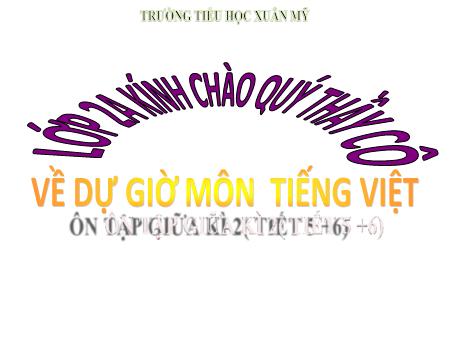 Bài giảng Tiếng Việt Lớp 2 (Kết nối tri thức) - Bài: Ôn tập giữa kì 2 (Tiết 5+6) - Năm học 2024-2025 - Nguyễn Thị Phương