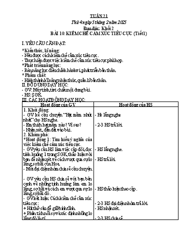 Kế hoạch bài dạy Đạo đức, Âm nhạc Tiểu học - Tuần 21 - Năm học 2024-2025 - Nguyễn Thị Huế