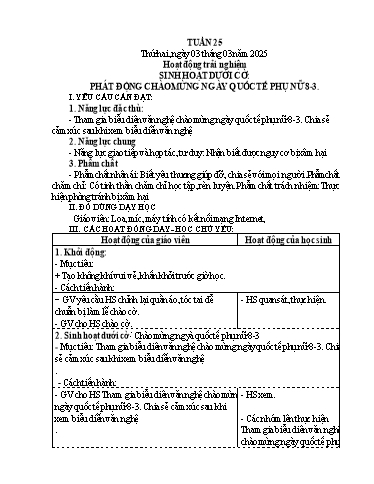 Kế hoạch bài dạy Khối 1 - Tuần 25 - Năm học 2024-2025 - Trường Tiểu học Xuân Liên