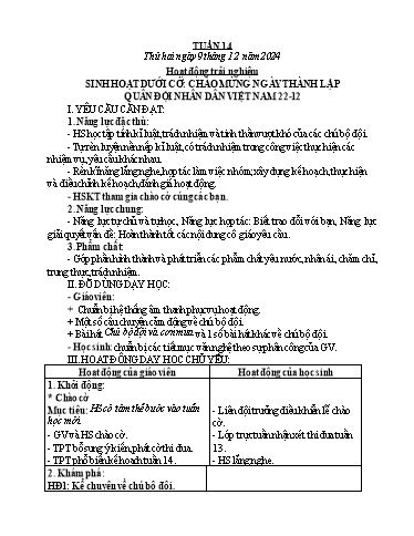 Kế hoạch bài dạy Lớp 1 - Tuần 14 - Năm học 2024-2025 - Lê Thị Kim Hiên