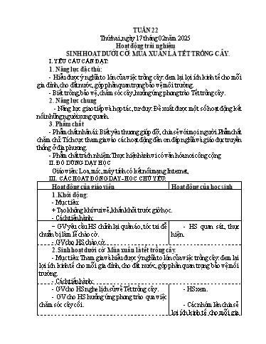 Kế hoạch bài dạy Lớp 1 - Tuần 23 - Năm học 2024-2025 - Trường Tiểu học Xuân Liên