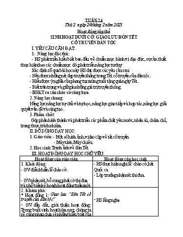 Kế hoạch bài dạy Lớp 1 - Tuần 24 - Năm học 2024-2025 - Lê Thị Kim Hiên