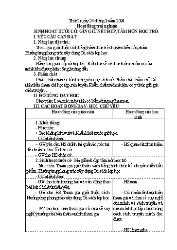 Kế hoạch bài dạy Lớp 1 - Tuần 24 - Năm học 2024-2025 - Trường Tiểu học Xuân Liên