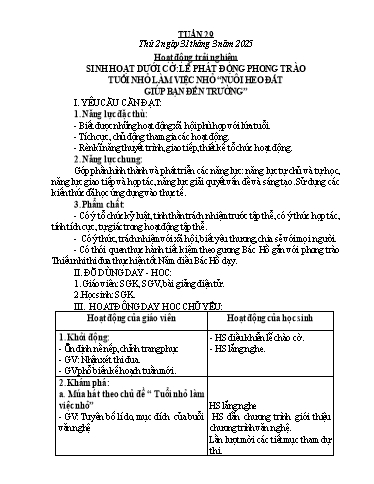 Kế hoạch bài dạy Lớp 1 - Tuần 29 - Năm học 2024-2025 - Nguyễn Thị Ngọc Soa