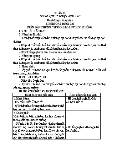Kế hoạch bài dạy Lớp 1 - Tuần15  - Năm học 2024-2025 - Lê Thị Kim Hiên
