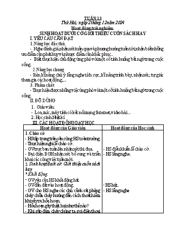 Kế hoạch bài dạy Lớp 2 - Tuần 13 - Năm học 2024-2025 - Nguyễn Thị Phương