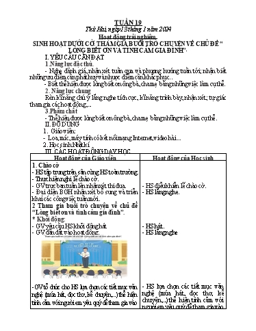 Kế hoạch bài dạy Lớp 2 - Tuần 19 - Năm học 2024-2025 - Nguyễn Thị Phương