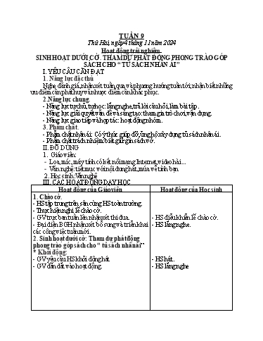 Kế hoạch bài dạy Lớp 2 - Tuần 9 - Năm học 2024-2025 - Nguyễn Thị Phương