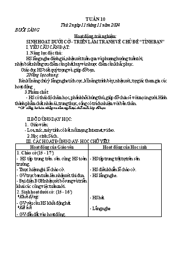 Kế hoạch bài dạy Lớp 3 - Tuần 10 - Năm học 2024-2025 - Nguyễn Thị Dung