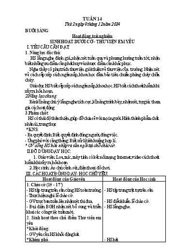 Kế hoạch bài dạy Lớp 3 - Tuần 14 - Năm học 2024-2025 - Nguyễn Thị Dung