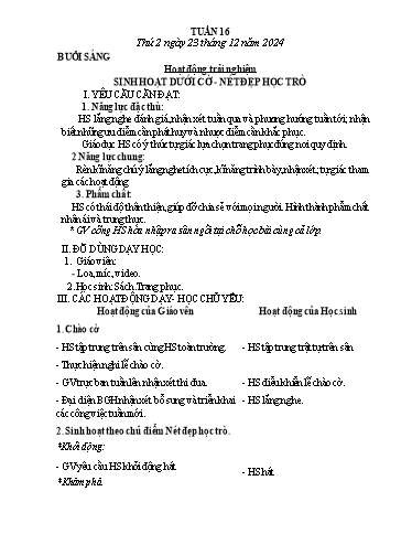 Kế hoạch bài dạy Lớp 3 - Tuần 16 - Năm học 2024-2025 - Nguyễn Thị Dung