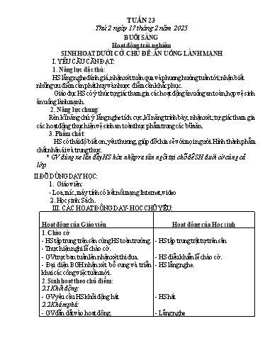 Kế hoạch bài dạy Lớp 3 - Tuần 23 - Năm học 2024-2025 - Nguyễn Thị Dung