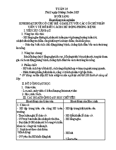 Kế hoạch bài dạy Lớp 3 - Tuần 25 - Năm học 2024-2025 - Nguyễn Thị Dung