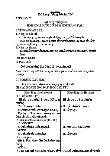 Kế hoạch bài dạy Lớp 3 - Tuần 5 - Năm học 2024-2025 - Nguyễn Thị Dung