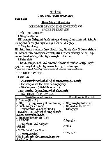 Kế hoạch bài dạy Lớp 3 - Tuần 6 - Năm học 2024-2025 - Nguyễn Thị Dung