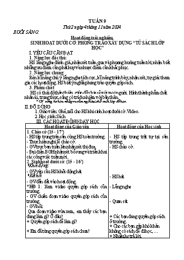 Kế hoạch bài dạy Lớp 3 - Tuần 9 (Thứ 2+3+4) - Năm học 2024-2025 - Nguyễn Thị Dung