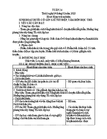 Kế hoạch bài dạy Lớp 5 - Tuần 24 (Thứ 2+3+4) - Năm học 2024-2025 - Trường Tiểu học Xuân Liên