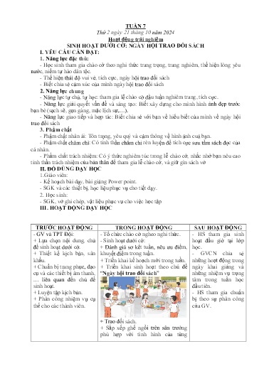 Kế hoạch bài dạy Lớp 5 - Tuần 7 - Năm học 2024-2025 - Hồ Thị Tình