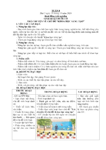 Kế hoạch bài dạy Lớp 5 - Tuần 8 - Năm học 2024-2025 - Hồ Thị Tình