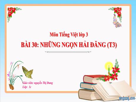 Kế hoạch bài dạy Tiếng Việt Lớp 3 - Bài 30: Những ngọn hải đăng (Tiết 3) - Năm học 2024-2025 - Nguyễn Thị Dung