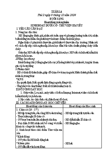Kế hoạch bài dạy Toán Lớp 3 - Tuần 14 - Năm học 2024-2025 - Phan Thị Tú Anh