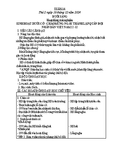 Kế hoạch bài dạy Toán Lớp 3 - Tuần 15 - Năm học 2024-2025 - Phan Thị Tú Anh