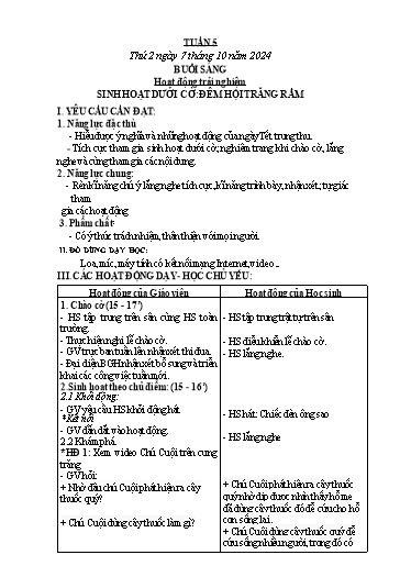 Kế hoạch bài dạy Toán Lớp 3 - Tuần 5 - Năm học 2024-2025 - Phan Thị Tú Anh