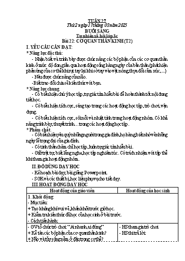 Kế hoạch bài dạy Tự nhiên và Xã hội Tiểu học (Kết nối tri thức) - Tuần 27 - Năm học 2024-2025 - Hà Văn Sơn
