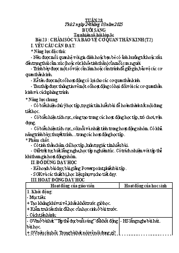 Kế hoạch bài dạy Tự nhiên và Xã hội Tiểu học (Kết nối tri thức) - Tuần 28 - Năm học 2024-2025 - Hà Văn Sơn